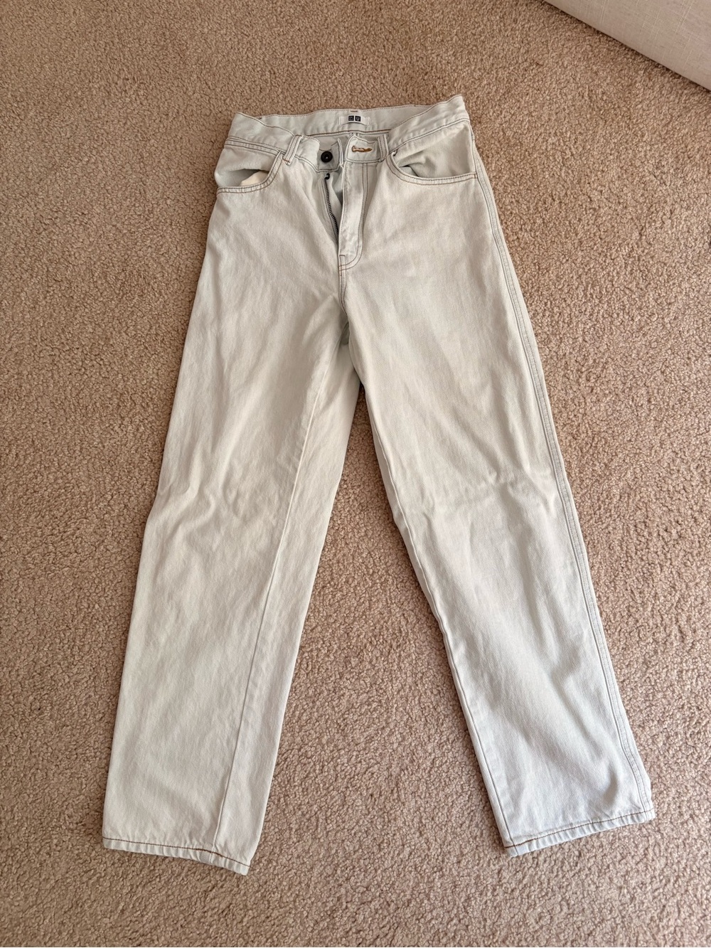 Classic High-Rise Women's Jeans in Light Blue/White
